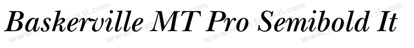 Baskerville MT Pro Semibold Italic字体转换